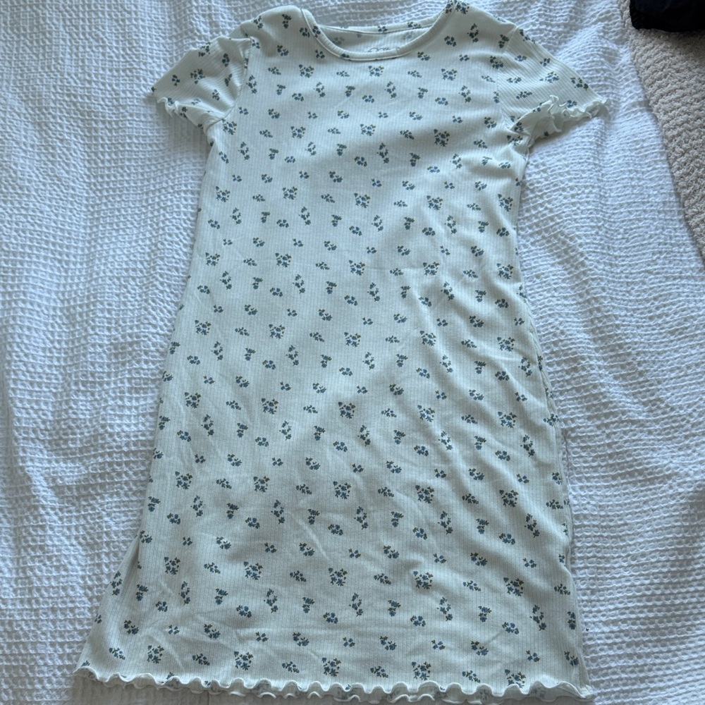 Art Class White Floral Kids Dress